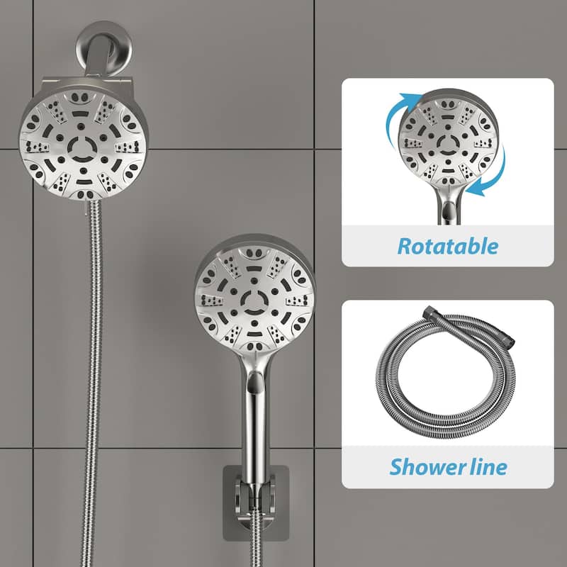 Lordear 1.75 GPM Multi Function Hand Shower Package with Pause Switch
