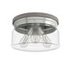preview thumbnail 2 of 12, Hunter Devon Park 3-Light Flush Mount Ceiling Light - Clear Glass - Farmhouse, Rustic, Transitional
