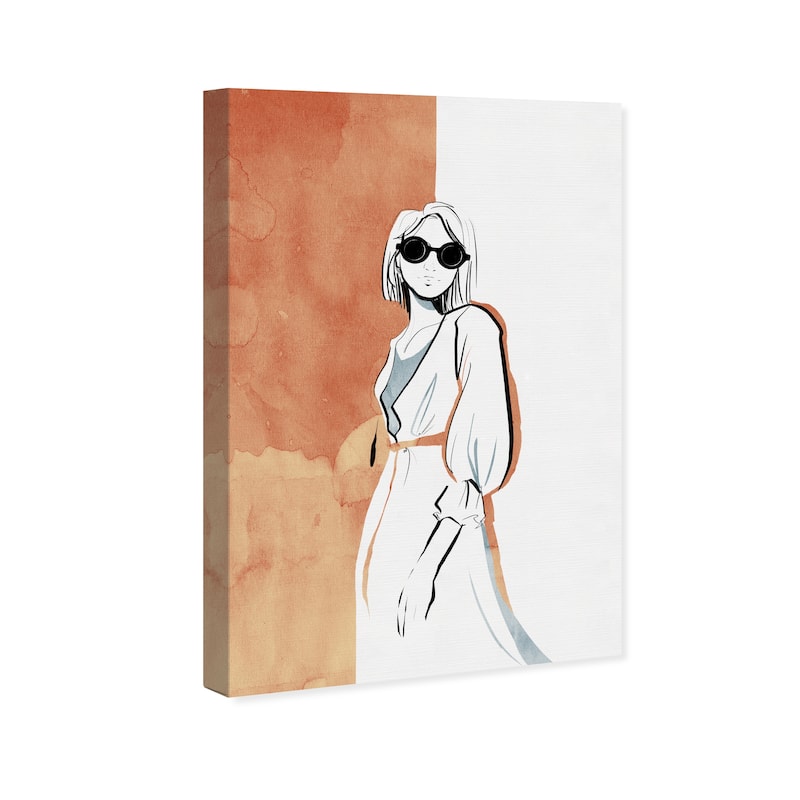 Wynwood Studio Canvas Fashion and Glam Breezes Orange and Peach Glam Wall Art Canvas Print
