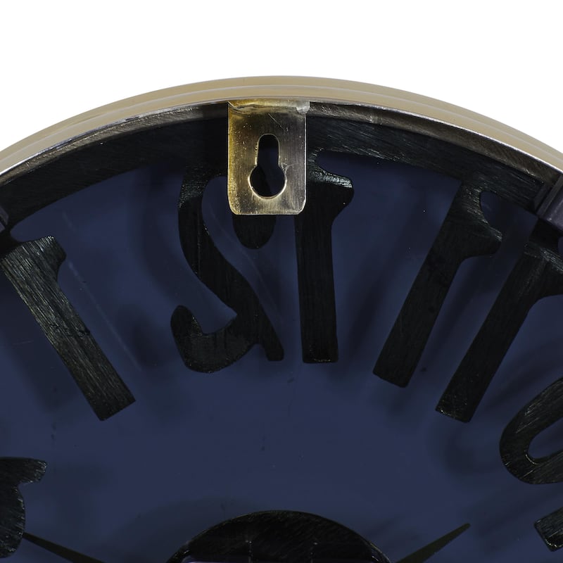 Aluminum Metal Wall Clock - Blue - Roche River Decor