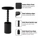 preview thumbnail 6 of 4, COZAYH Wood Pedestal End table, Modern Drink Table with Base, Round Martini Table for Small Space Living Room, Bedroom