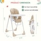 preview thumbnail 2 of 5, Foldable High Chair for Babies and Toddlers with Adjustable Height & Footrests