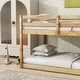 preview thumbnail 5 of 18, Elegant Twin over Twin Wooden Bunk Kids Bed with Ladder and Safety Guardrail,Storage Space
