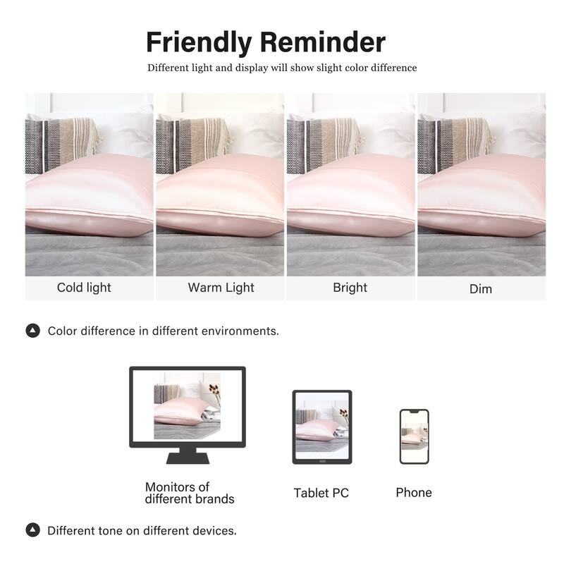 Pure Silk Pillowcase for Hair and Skin 25 Momme Silk Pillow Case