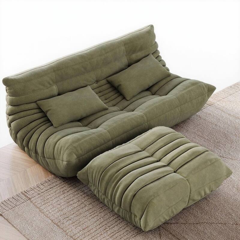 Oversized Bean Bag Couch, with High Density Comfortable Foam - Brown