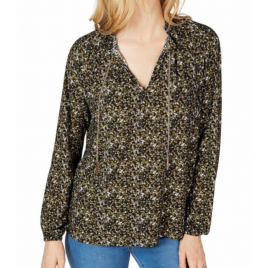 michael kors t shirt womens olive