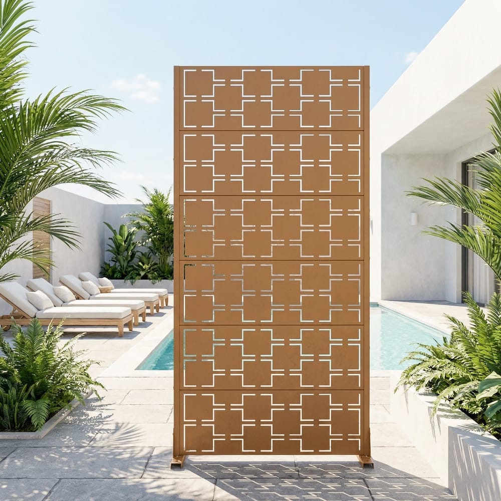 6 ft. H x 4 ft. Metal Privacy Screen Free Standing