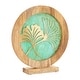 preview thumbnail 9 of 13, River of Goods Round Decorative Stained Glass Mango Wood Stand - 13" x 3" x 14"