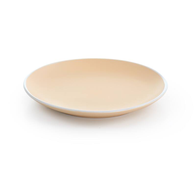 Spice by Tia Mowry Creamy Tahini 12 Pc Dinnerware Set in Matte Orange - 12 pc