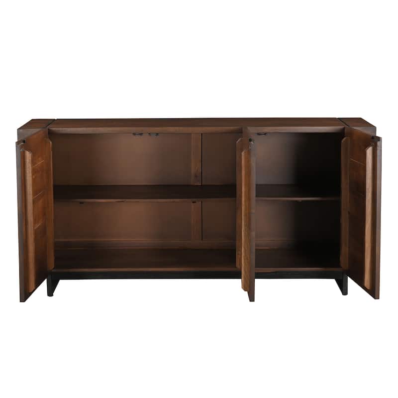 Quinn Contemporary Hardwood Storage Sideboard by Sevita - 70" W x 18" D x 34" H