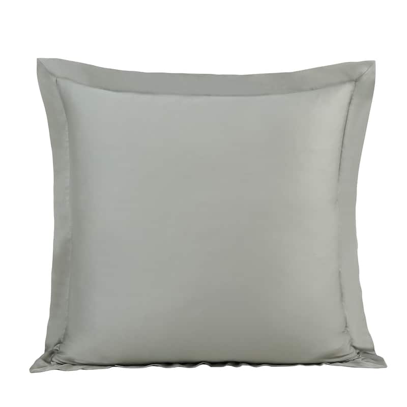 HiEnd Accents Premium 100% Lyocell Silky Soft Modern Contemporary Euro Sham Pillow Cover, 27" x27" - Sage