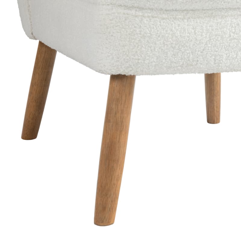 Linen Armless Accent Chair Slipper Chair