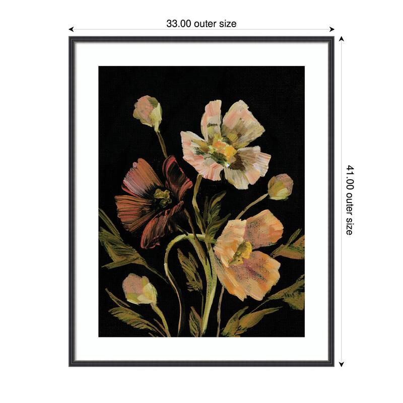 Kate and Laurel Framed Art Moody Floral 5 by Annie Quigley