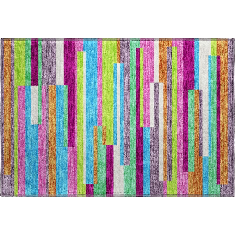 Premium Washable Super Soft Mosaic Stripe Mayfield Rug