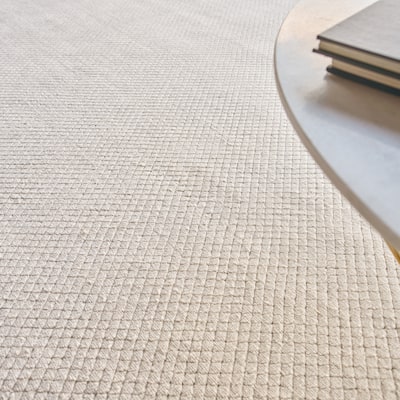 EXQUISITE RUGS Pearl Hand-loomed Bamboo Silk Ivory Area Rug.