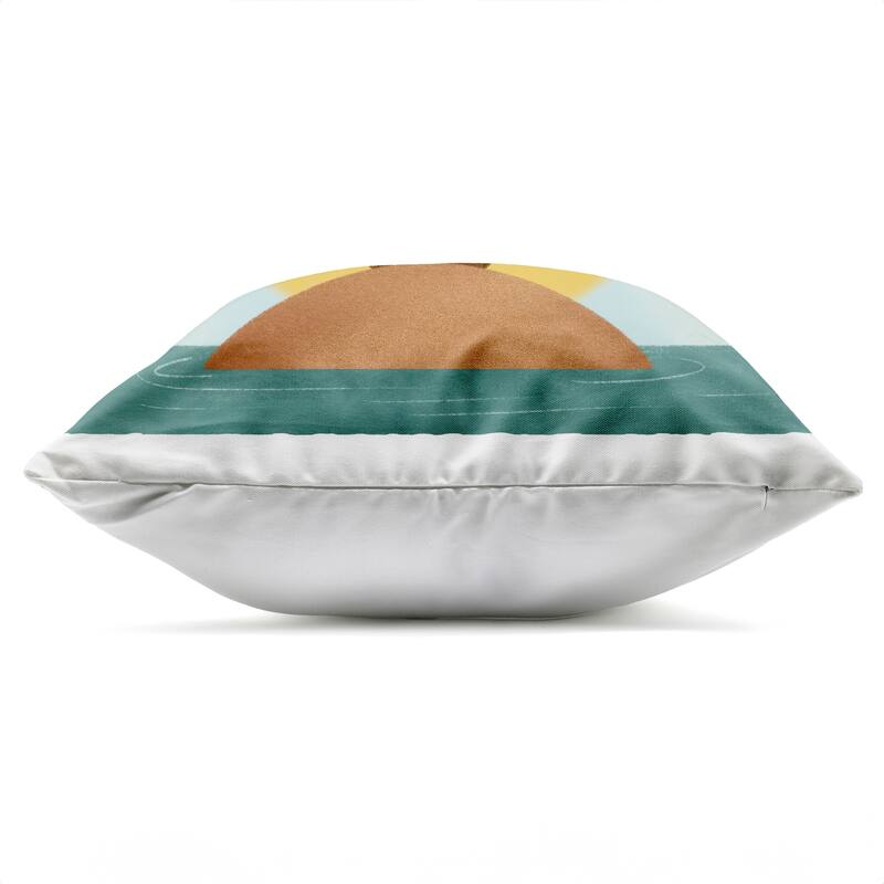 Stupell Just Beachy Tropical Island Printed Outdoor Throw Pillow Design by Sarah Hickman
