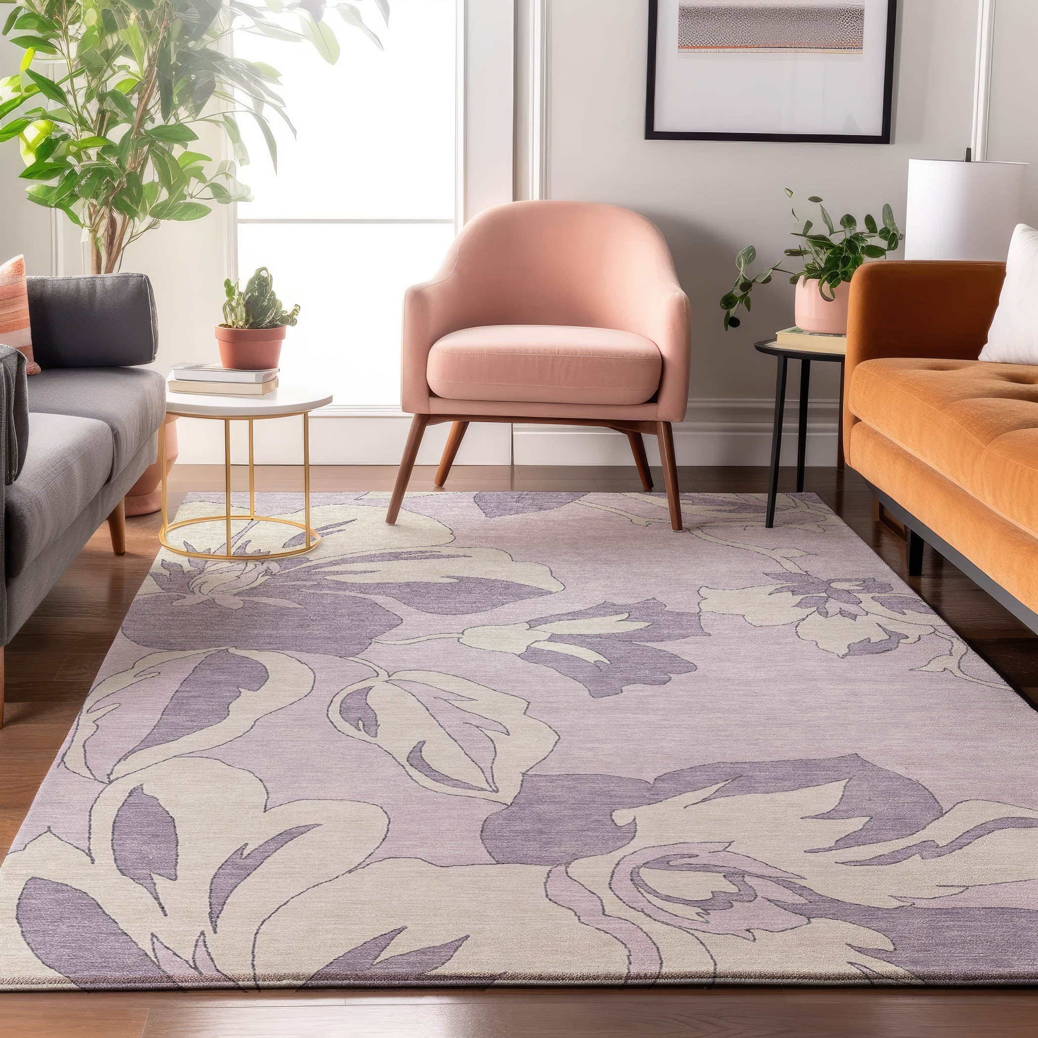 Premium Washable Super Soft Modern Floral Mayfield Rug
