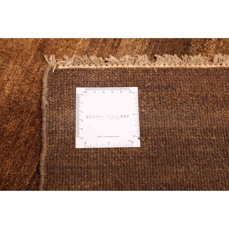 ECARPETGALLERY Hand-knotted Pak Finest Gabbeh Brown Wool Rug - 4'1 x 5'10