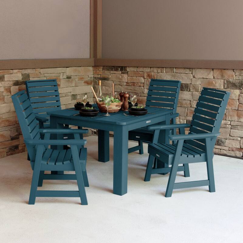 Weatherly 5-piece Outdoor Dining Set - 42" x 42" Table, Dining-height