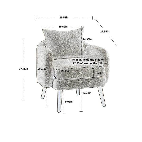 Modern Accent Chair with Legs and Wood Frame - Bed Bath & Beyond - 39701471