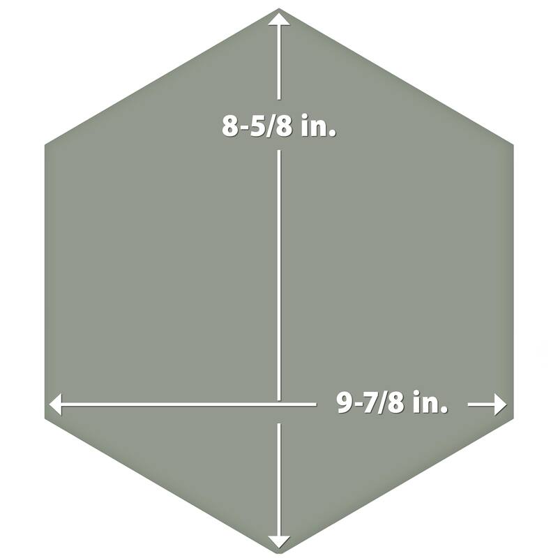 Merola Tile Textile Basic Hex Moss 8-5/8" x 9-7/8" Porcelain Floor and Wall Tile