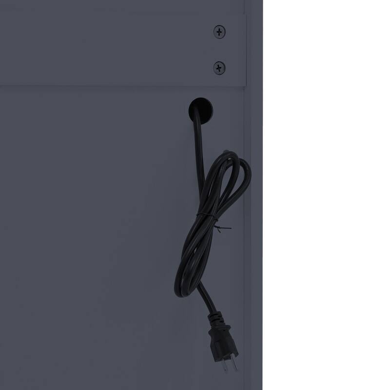 Freestanding 78" Tall Kitchen Pantry Storage Cabinet with Drop-Down Surface and Adjustable Shelves,Power Outlet for Organization