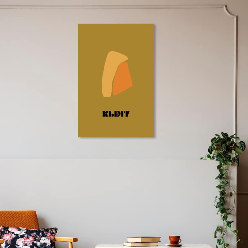 Wynwood Studio Canvas Typography and Quotes Gustav Klimt Summary Brown and Ochre Modern & Contemporary Wall Art Canvas Print - 30 x 20
