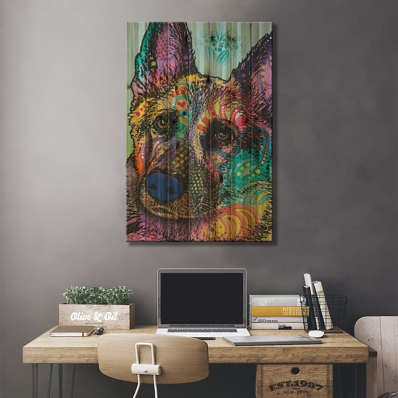 Reza Print On Wood by Dean Russo - Multi-Color