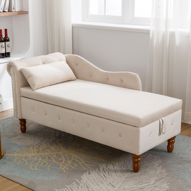 Velvet Upholstered Bench Lounge Bench with Storage, Decorative Bench Indoor Bench with Pillows and Armrests