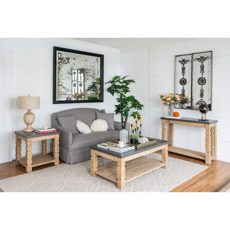 23.8x23.8x24" Side Table,Living Room Corner Table Easy Assemble