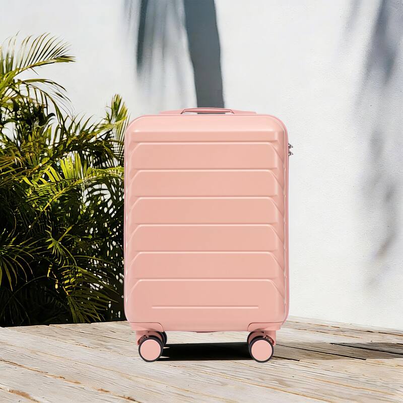 20 Inch ABS Hard Shell Travel Checked Luggage, Scratch Resistant Surface Four Multi-Directional Wheels, With Combination Lock