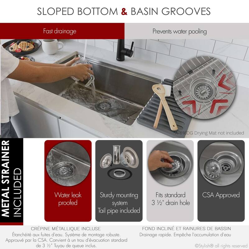 Dual Mount 31" Stainless Steel Single Bowl Kitchen Sink Handmade - 31" x 19" x 9"