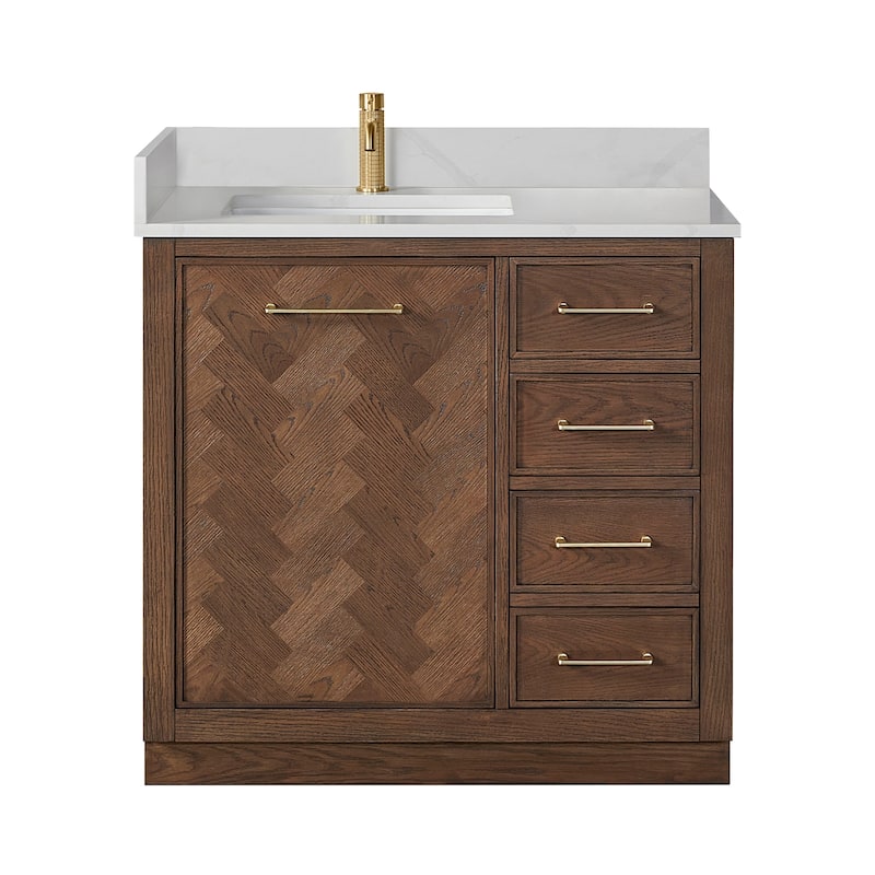 Jakarta Bath Vanity with Quartz Stone Top without Mirror