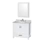 Option White / White Carrara Marble Top / Brushed Chrome