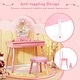 preview thumbnail 10 of 28, Costway Kids Vanity Set Princess Vanity Table & Chair Set with Lighted - See Details