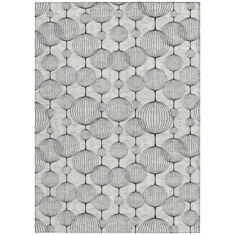 HomeRoots Geometric Transitional Rectangle Outdoor Rug