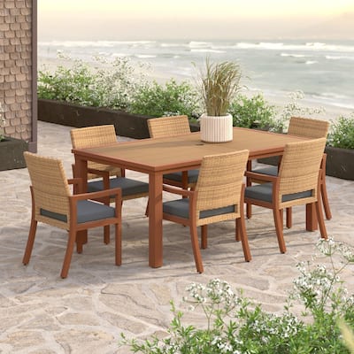 Mili 7 Piece Sunbrella Outdoor Patio Dining Set