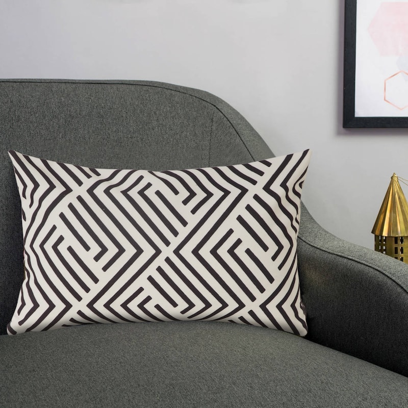 Sevita Geometric Maze Indoor/Outdoor Throw Pillow