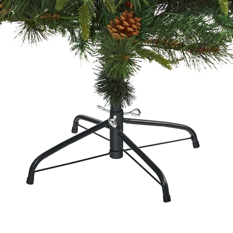 Coastal Craftsman Dining Table - V-Style, Rustic Black Legs, Linen White Top - 60" x 36" - Green - 52