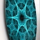 preview thumbnail 3 of 8, Designart 'Abstract blue ice flower' Oversized Modern Wall CLock