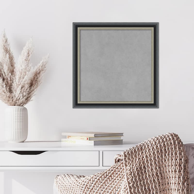 Amanti Art Theo Black Silver Framed Magnetic Board