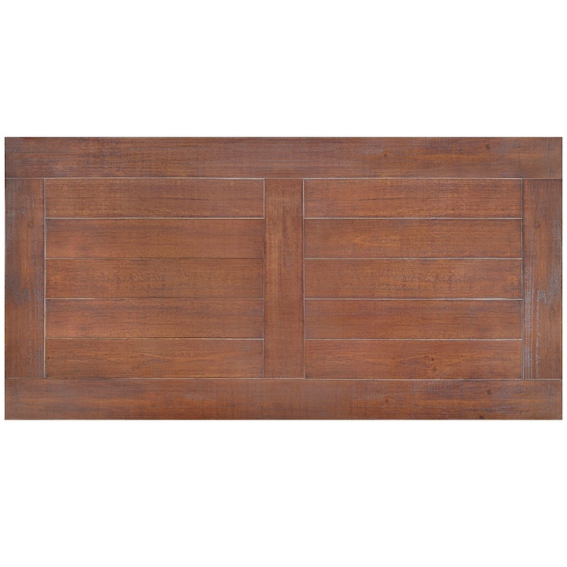 Farmhouse 47.24" Coffee Table with Heavy Planked Top and Storage for Rustic Living Room Style