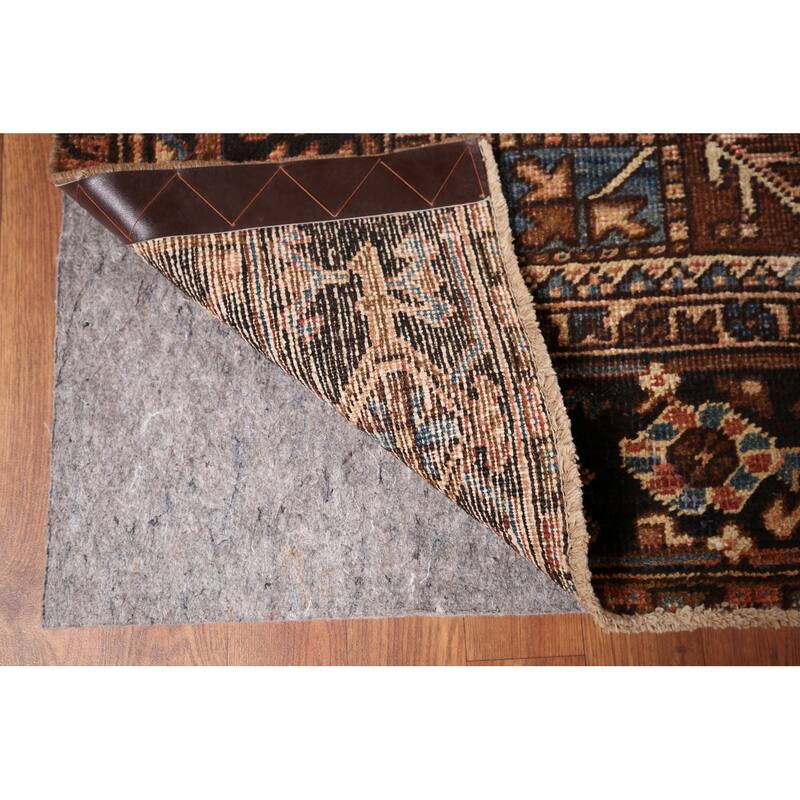 Pre-1900 Antique Heriz Serapi Persian Area Rug Handmade Wool Carpet - 7'5" x 10'4"