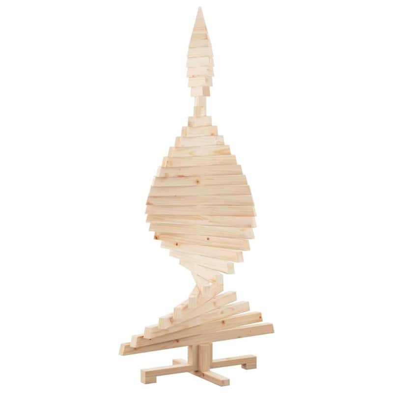 vidaXL Christmas Trees with Stand Natural/Brown Solid pine wood