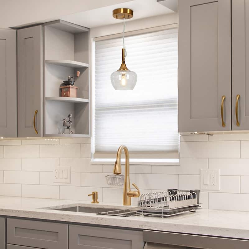Modern 1-light Mini Gold Pendant Mid-century LED Dimmable Globe Kitchen Island Lighting - D5'' * H8''