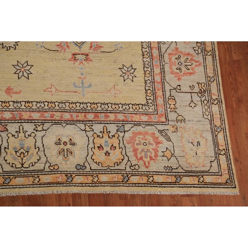 Vegetable Dye Heriz Serapi Rug Oriental Hand-Knotted Wool Carpet - 9'2"x 12'0"