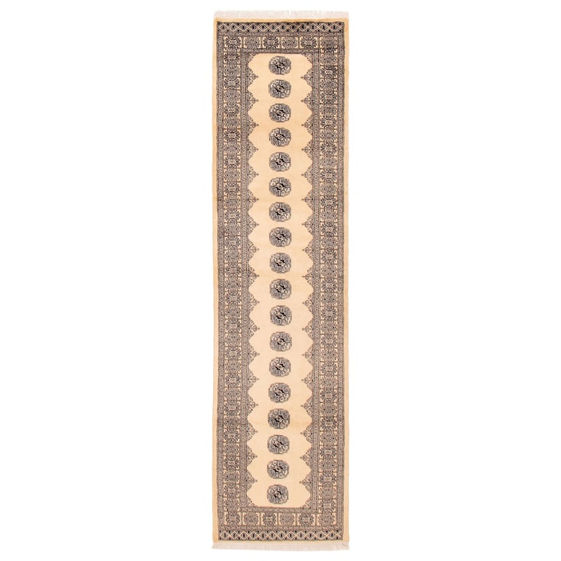 ECARPETGALLERY Hand-knotted Peshawar Bokhara Beige Wool Rug - 2'7 x 10'0 - 2'7 x 10'0 - Beige