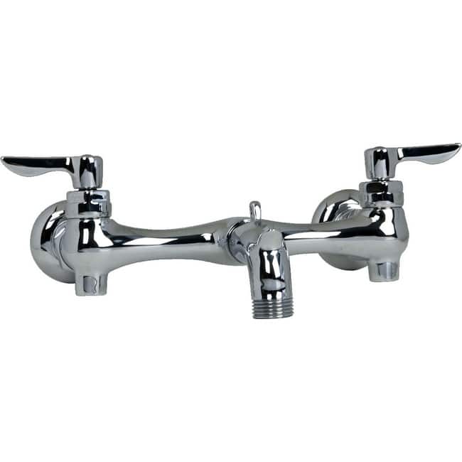 American Standard Double Handle Wall-Mount Service Faucet with Brass - Chrome