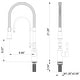 preview thumbnail 3 of 9, 3-Way Brushed Gold 360 Rotary Kitchen Spring-neck Faucet with Pull Down Sprayer