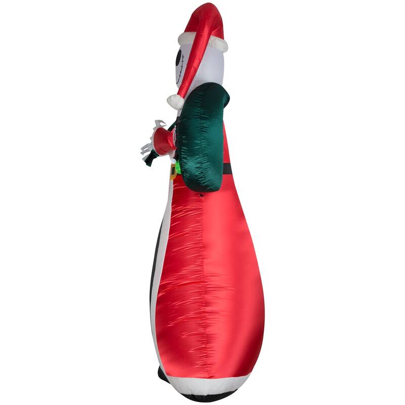 Gemmy Giant Christmas Inflatable Jack Skellington as Sandy Claws, 10 ft Tall